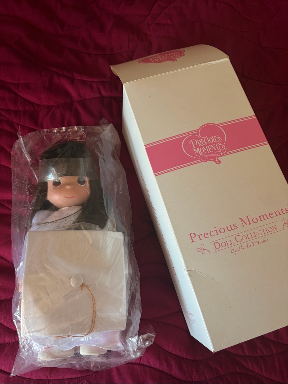 Precious Moments 12" Vinyl Doll – "Graduation Brunette" (Designed by Linda Rick)